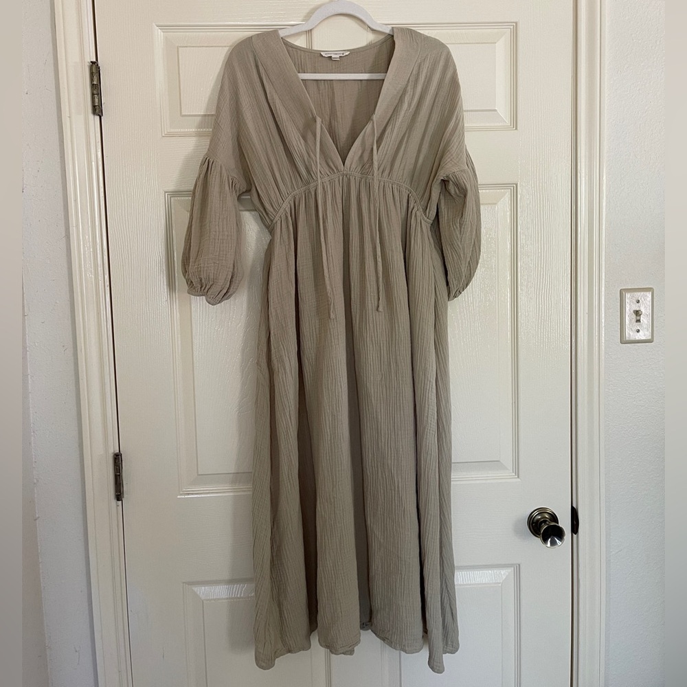 Worth Collective Women’s Thyme Gauze V-Neck Maxi Dress